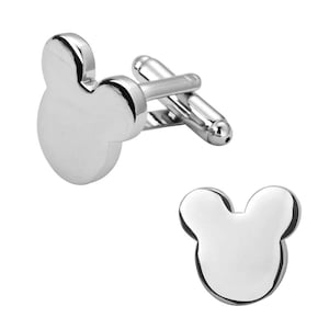 MIckey Mouse Cufflinks, Disney, Mouse Ear, Wedding Anniversary Birthday Gift