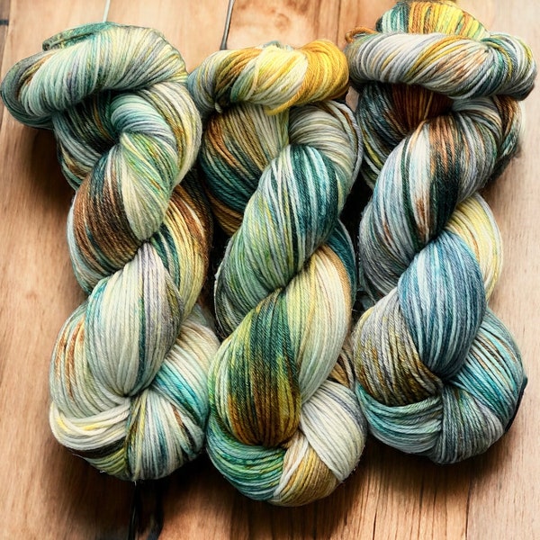 Merino Hightwist 6ply fil de chaussette teint à la main colorant préféré