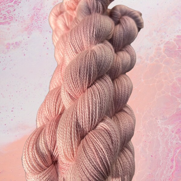 Angel Lace 600 handgefärbt Dusty Rose