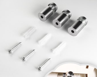 Stainless steel wall mount set for all models from Namofactur incl. dowels + screws + assembly instructions & online mounting video