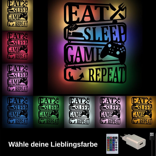 Gaming LED Wand Deko Lampe Beleuchtung Zimmer Gadgets als Geschenk für Gamer Jungen Jungs Männer Frauen I USB Farbwechsel + Fernbedienung