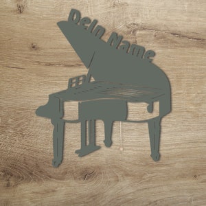 Klavier Piano Geschenke Deko Wand Licht personalisiert mit Namen I Holz Geschenkideen zum Geburtstag für Musiker I Batteriebetrieb Bild 4