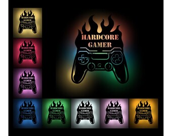 Gaming Deko Lampe 4 Controller Geschenke Wand Licht Geschenkidee für Jungen Männer Frauen Gamer Zimmer Room I Batteriebetrieb