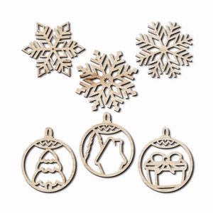 Christmas tree decoration made of wood - 6 cute motifs - Christmas decoration - gift idea for Christmas