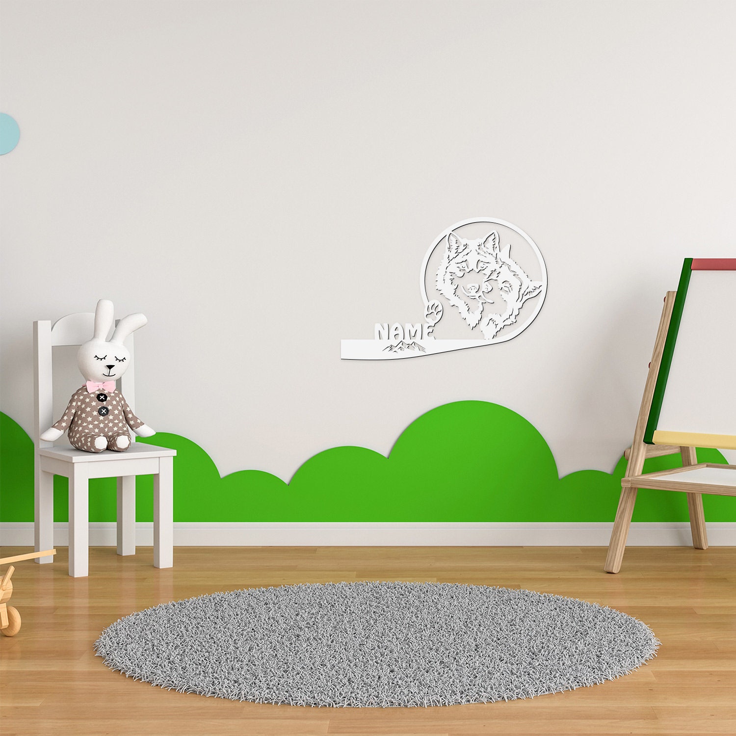 Veilleuse Licorne Veilleuse Enfant Prenom Lampe Murale Loup Personnalisable - Veilleuse LED à Piles (14 Couleurs Au Choix) Pinata Anniversaire Fille Cadeau Naissance Fille