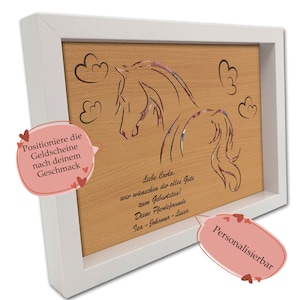 Horse lover money gift for birthday I Horse birthday gifts I Money packaging I Gift horse lovers I Money I Personalized