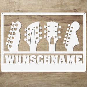 LED guitar wall lamp decoration light personalized with name I gift gift idea for adults & musicians I battery operation image 5