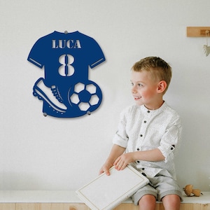Personalisiertes Geschenk für Fußball Spieler Fußballer LED Farbwechsel Lampe Trainer Fußballschild Fußballspieler Männer Junge Jungs Verein