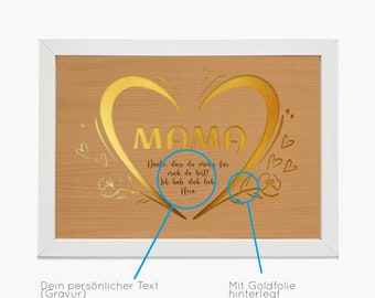 Mother's Day Gift I Birthday Gift for Mom I Personalized with your engraving and gold foil