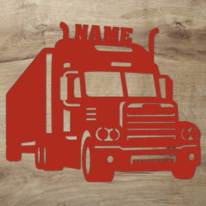 LED LKW Holz Deko Wand Lampe Nachtlicht Schlummerlicht personalisiert mit Namen I Geschenke für LKW Fahrer I Batteriebetrieben Bild 5