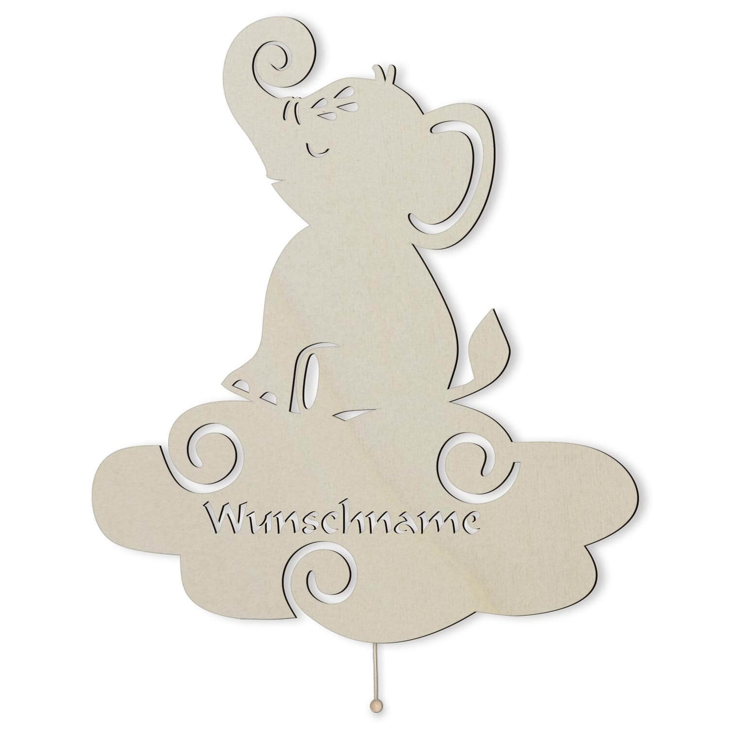 Affiche Chambre Nom éléphant Sur Un Nuage - TenStickers