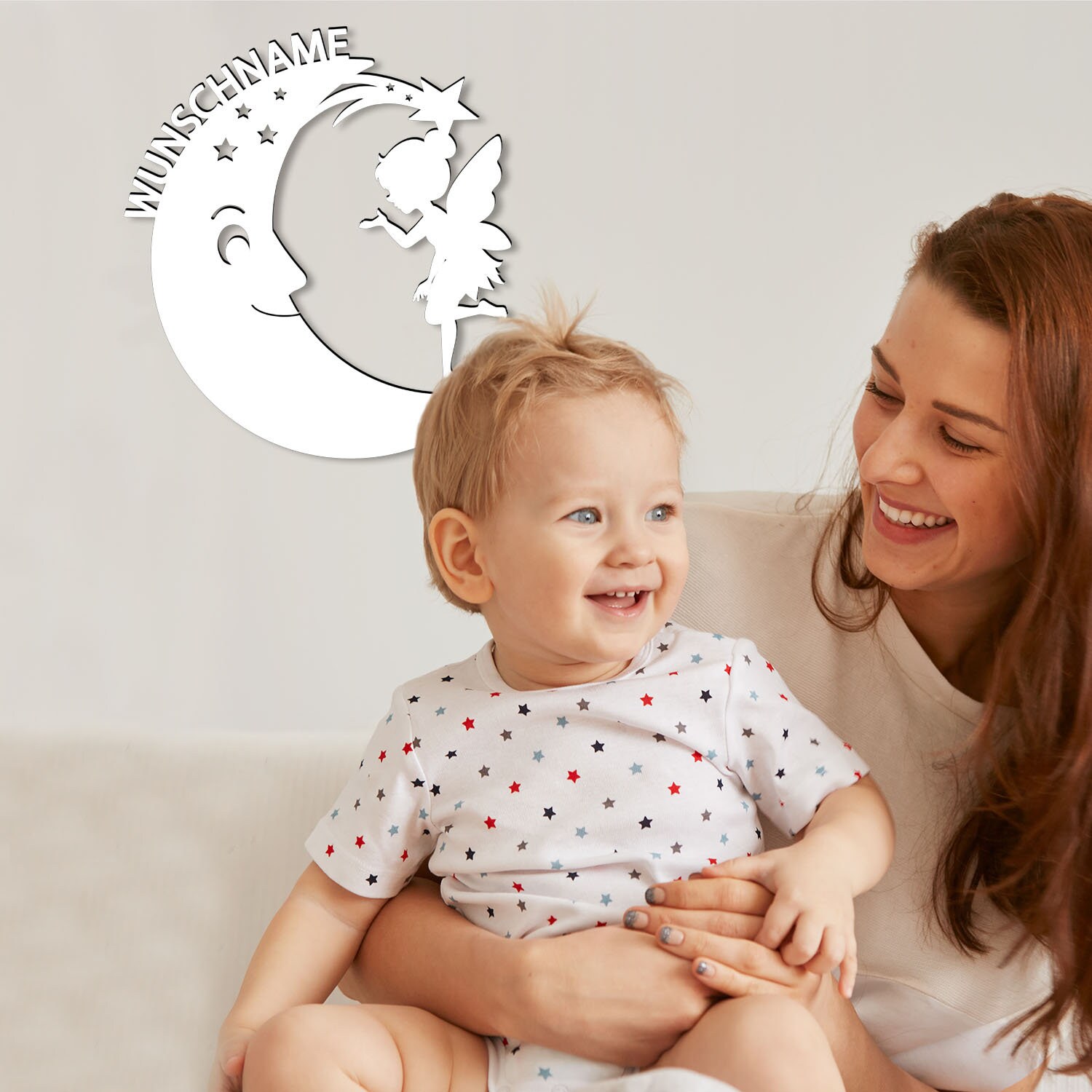 Wald-Fee Deko Wand-Lampe – Personalisiertes Nachtlicht Mit Namen, Batteriebetrieben, Für Kinder & Erwachsene