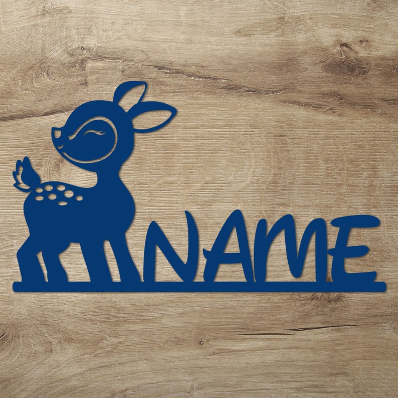 LED baby deer wooden wall lamp wall lamp children's lamp personalized with name I gift for boys & girls I battery operated image 7