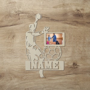 Handball picture frame personalized with name I Wooden gifts for handball players gift idea birthday I 15 x 10 cm photo