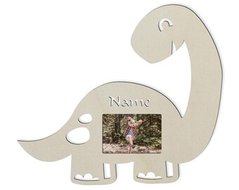 Dino picture frame personalized with name I wooden gifts for children's room children boys boy gift idea birthday I 10 x 15 cm photo