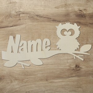 Targhetta decorativa a forma di gufo, targhetta per porta, targa in legno personalizzata con nome, regalo per la nascita di bambini e neonati, LED colorati, per la cameretta dei bambini.