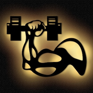 LED Fitness Decoration Room Wall Decoration Light Wall Lamp DecorationI Wall Sticker Wall Decoration I Battery Operation