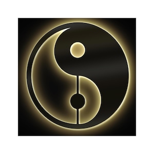 Ying Yang Wooden Decorative Wall Lamp I Karma Gifts for Spiritual People I Battery Operated