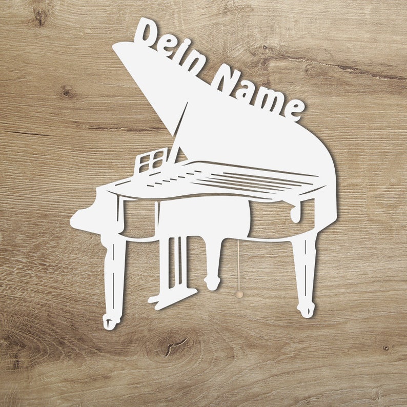 Klavier Piano Geschenke Deko Wand Licht personalisiert mit Namen I Holz Geschenkideen zum Geburtstag für Musiker I Batteriebetrieb Bild 6