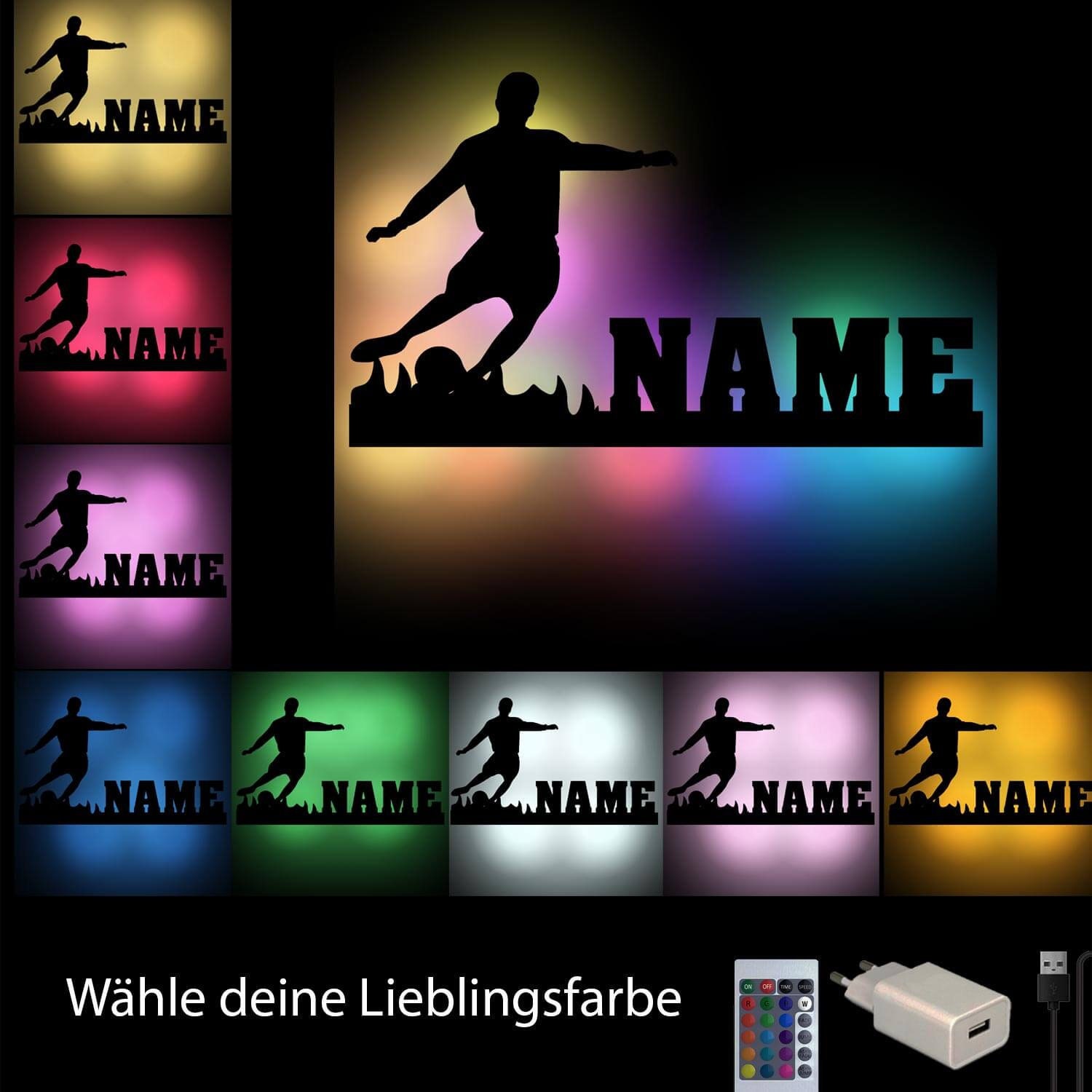 Namofactur Personalisierte Gaming Wanddeko Wand Deko Farbwechsel Lampe Holz  Licht Geschenkidee für Gamer Jungs Männer Freund Weihnachten I USB +  Fernbedienung : : Beleuchtung