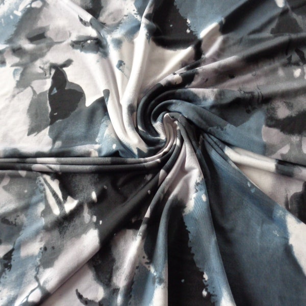 Jersey Farbkleckse Kunst Tarnfarben Tarndruck ähnlich Streetstyle vermischte Farben grau weiß schwarz Jerseystoff