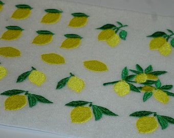 23 mini Zitronen Set zum bügeln Farbwahl Flicken Bügelbild Patch 1,8 cm - 4,7 cm Zitronen klein zum selber ausschneiden