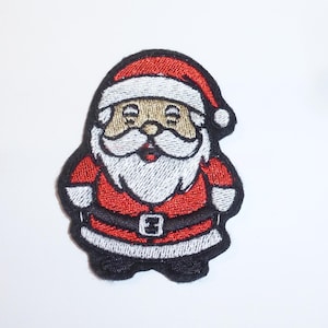 Nikolaus Santa Claus Weihnachtsmann Weihnachten Aufnäher Bügelbild ca. 5x6,5 cm Patch zum aufbügeln Flicken Kartenbasteln