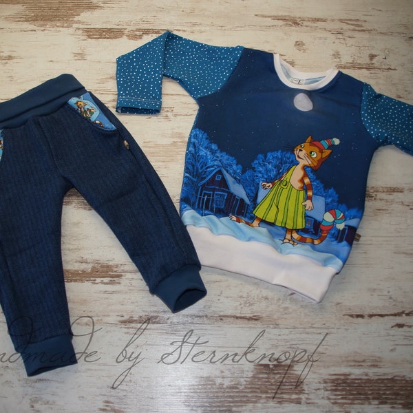 Children's set, baby kits, pump pants, sweater, sweater, Petterrson and Findus, various Sizes