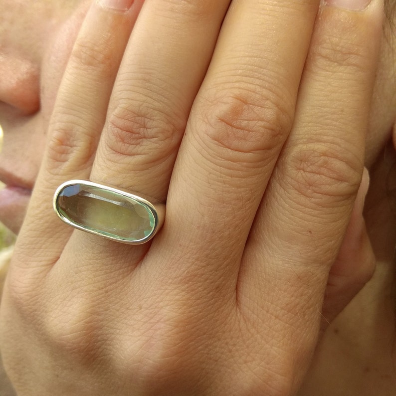 stone ring aquamarine Israely Jewelry aquamarine ring silver statment ring. silver gemstone ring statement ring