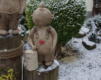 Sternengucker mit Hand auf dem Holz, Ton, Keramik, handgemacht