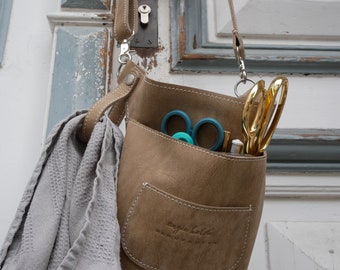 Florist Bag, Leather Florist Tool Bag with Belt, Leather Gardener Belt, Garden Bag, Florist Organizer