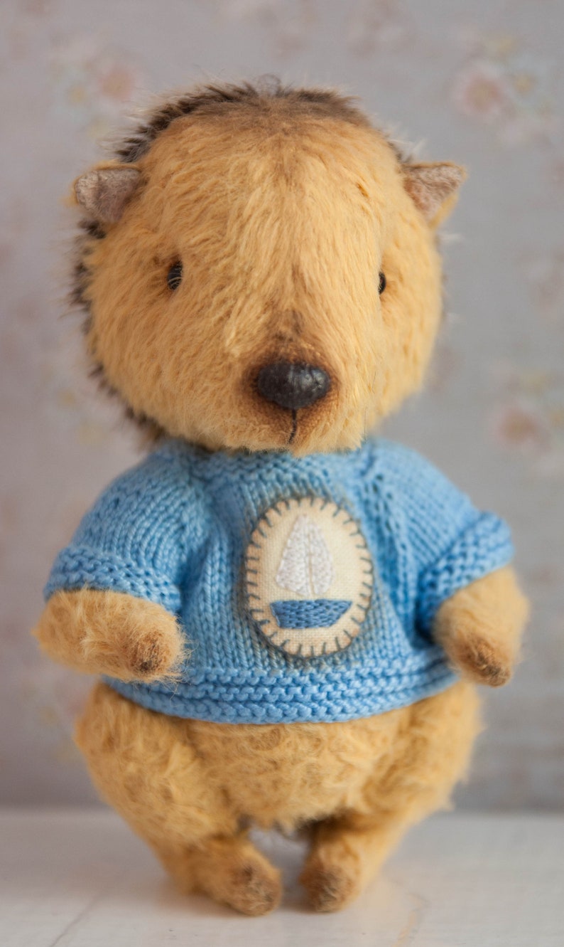 hedgehog with teddy bear