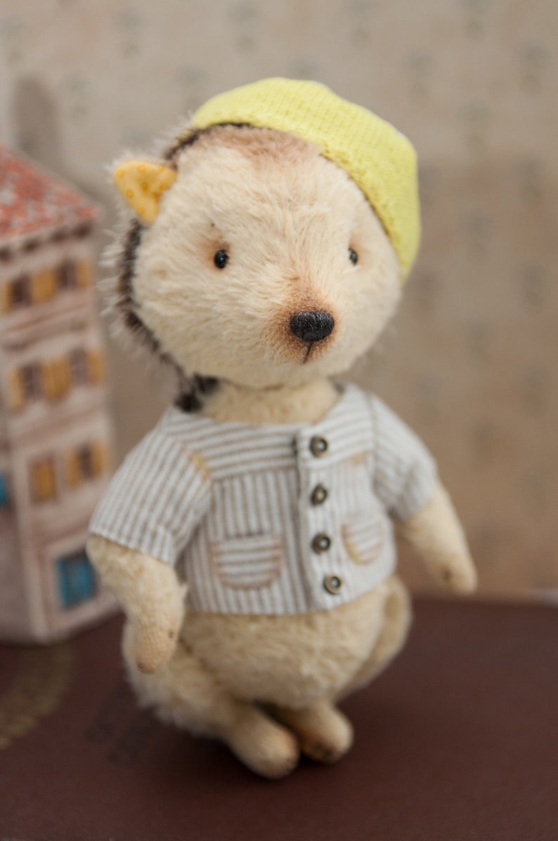 hedgehog with teddy bear