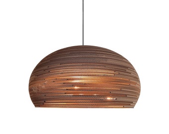 Ovale Lampe aus Pappe - STEIN