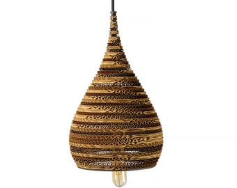 Wellpappe Hängelampe - CONE S