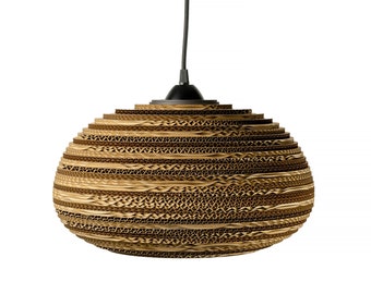 Wisząca lampa z tektury ORGANIC L