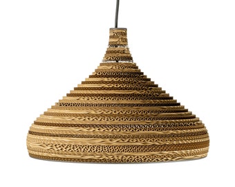 Wellpappe Hängelampe - CONE L
