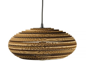 Owalna lampa z tektury - STONE 35