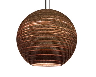 Wellpappe Runde Hängelampe - SFERA 65