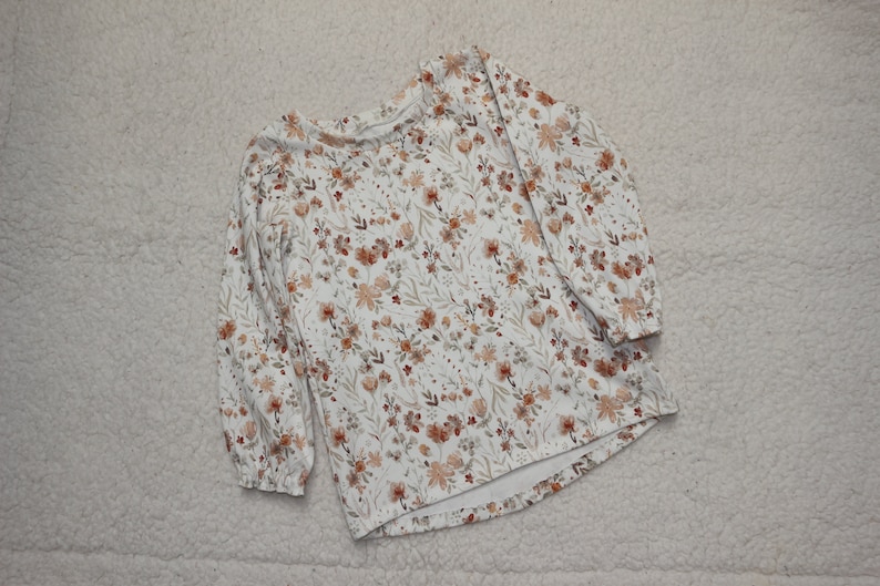 Basic long-sleeved shirt water flower image 2