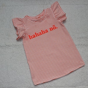 Basic Shirt orange Rüschenärmel Bild 1