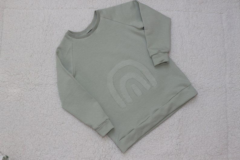 Basic Sweater Pulli Junge / Mädchen light green zdjęcie 1