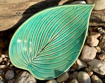 Jewelry Bowl Ceramic Leaf