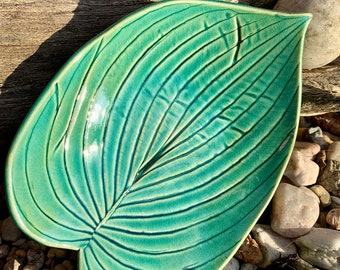 Jewelry Bowl Ceramic Leaf