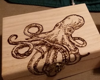 wood burned box etsy
