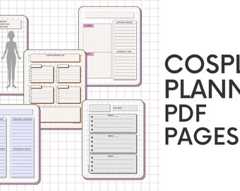 Cosplay Planner: Costume Organizer, Calendar & Packing Lists (Downloadable PDF)