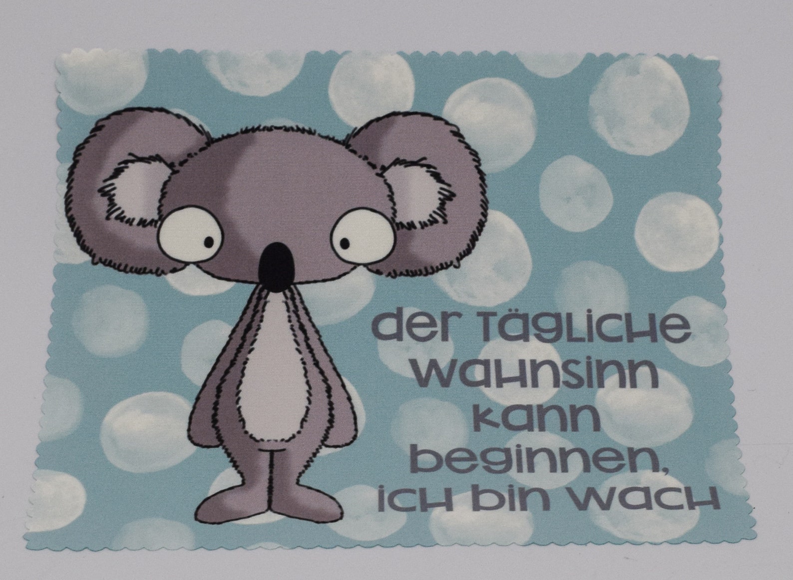 Brillenputztuch Koala Spruch witzig der tägliche Wahnsinn Etsy.de