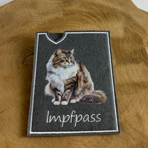 Hülle für Katzen-Impfpass Schutzhülle für EU-Heimtierausweis verschiedene Katzen-Rassen Geschenkidee für Katzenbesitzer Bild 10