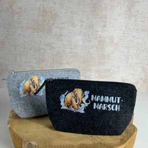 Mammut | kleine Kulturtasche | Kosmetiktasche | kleine Tasche| Tasche mit Spruch: Mammutmarsch