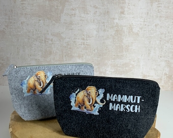Mammut | kleine Kulturtasche | Kosmetiktasche | kleine Tasche| Tasche mit Spruch: Mammutmarsch